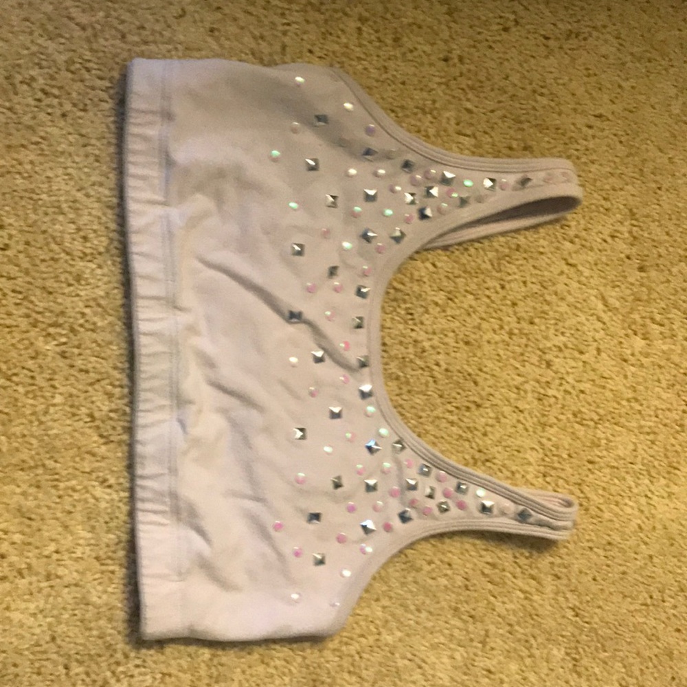Pink sports bra